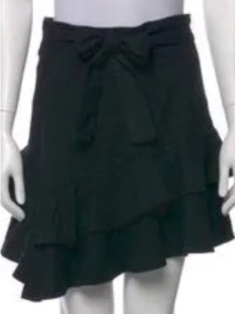 Maje Black Tiered Ruffle Mini Skirt - Women
